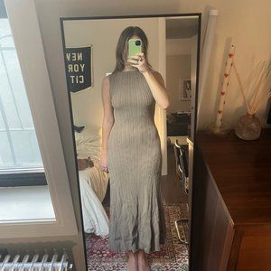 DISSH Sienna Taupe Knit Midi Dress